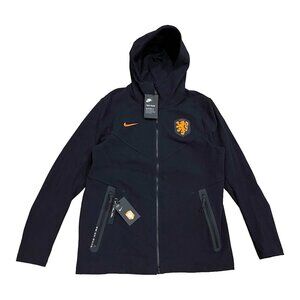 NWT Nike Tech Fleece Netherlands KNVB Full Zip Hoodie Black Sz Large Football